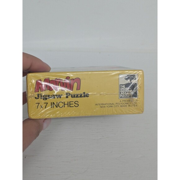 Sealed Mud Pie 7x7 Vintage Puzzle MARVIN 1982 Tom Armstrong Cartoon Funny - Picture 2 of 3